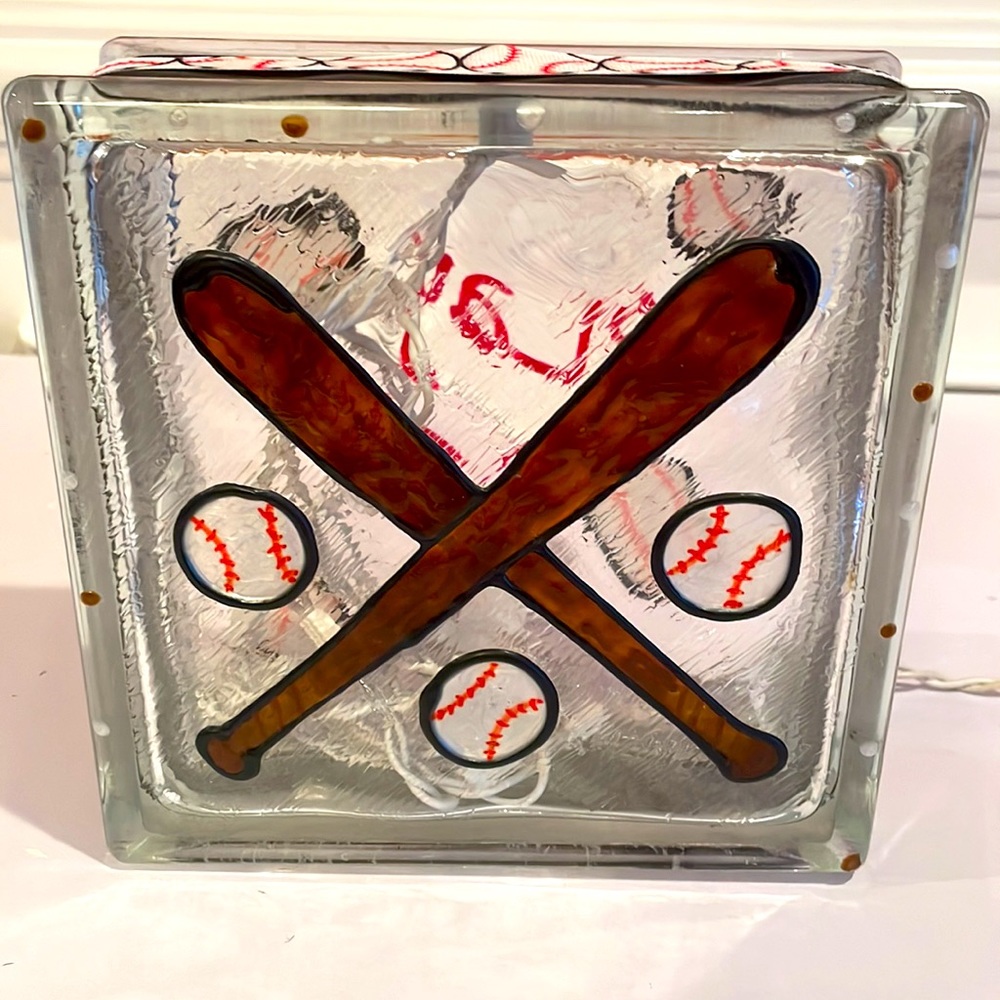 Baseball ⚾️ Glass Block Lighted Decor - Picture 9 of 9